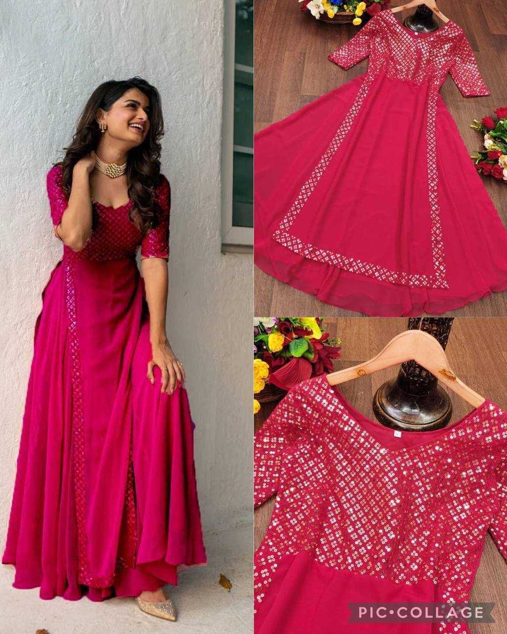Bhargavi Faux Georgette Embroidery Gown