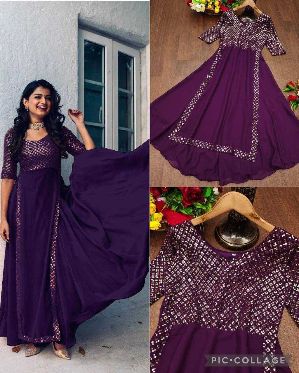 Bhargavi Faux Georgette Embroidery Gown