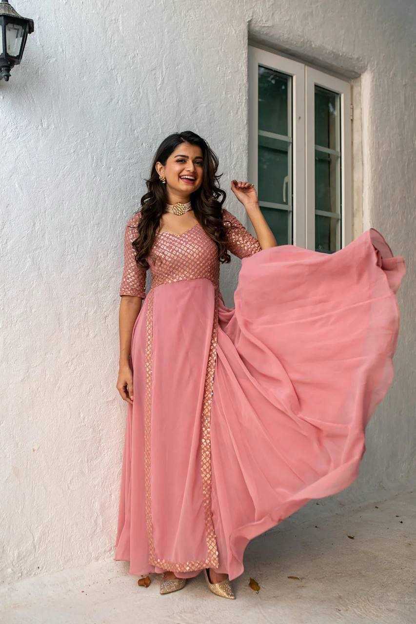 Bhargavi Faux Georgette Embroidery Gown