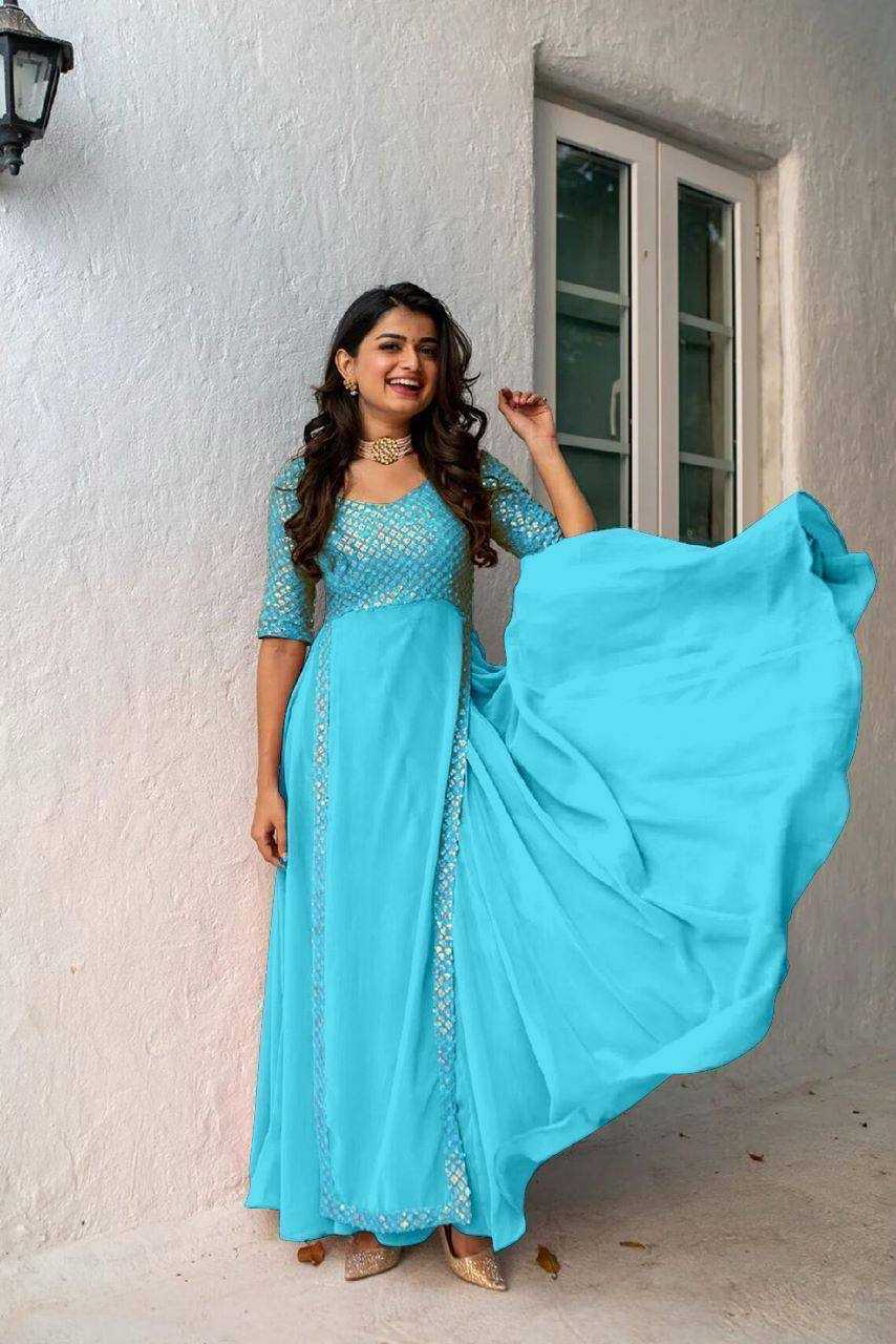Bhargavi Faux Georgette Embroidery Gown