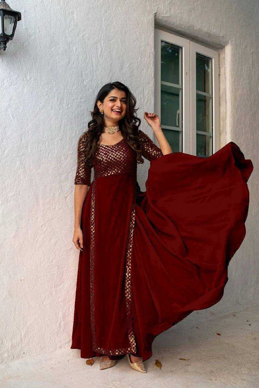 Bhargavi Faux Georgette Embroidery Gown