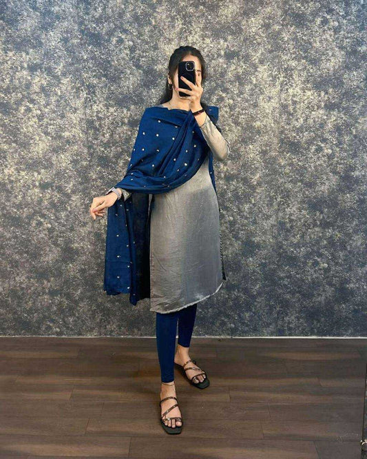 Charulata Soft Silk Party Wear Kurti