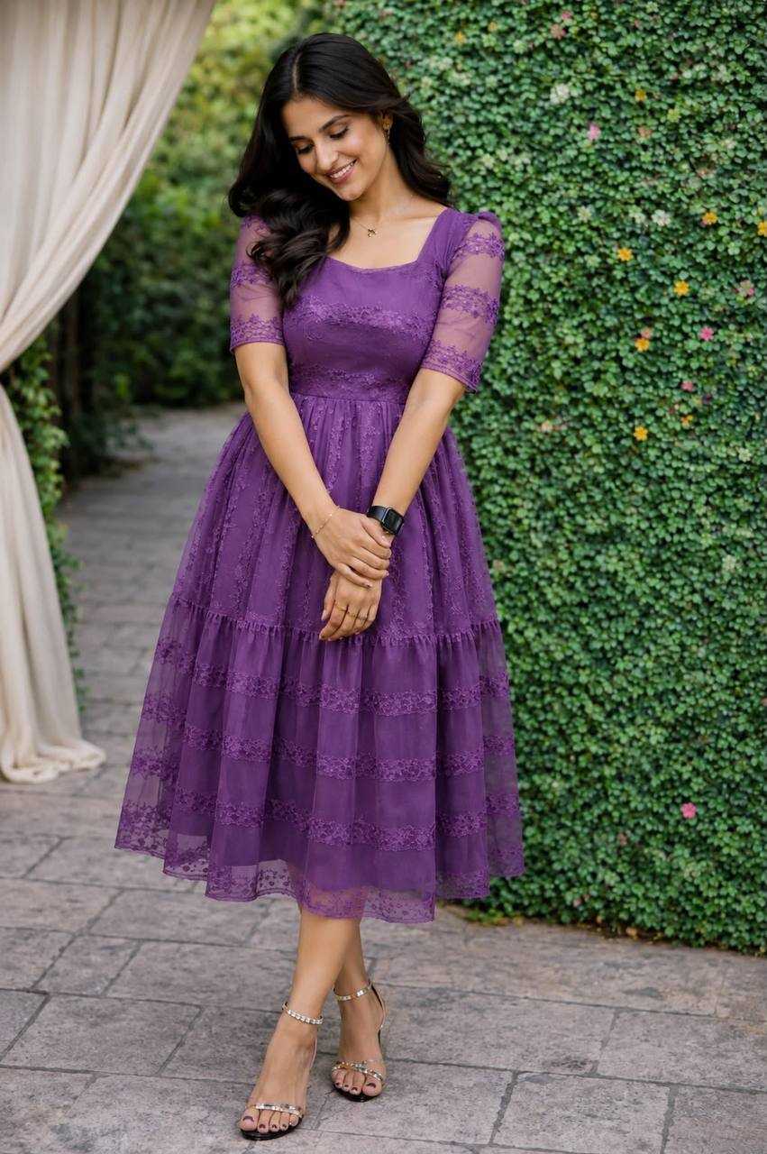 Devahuti Net Embroidery Gown