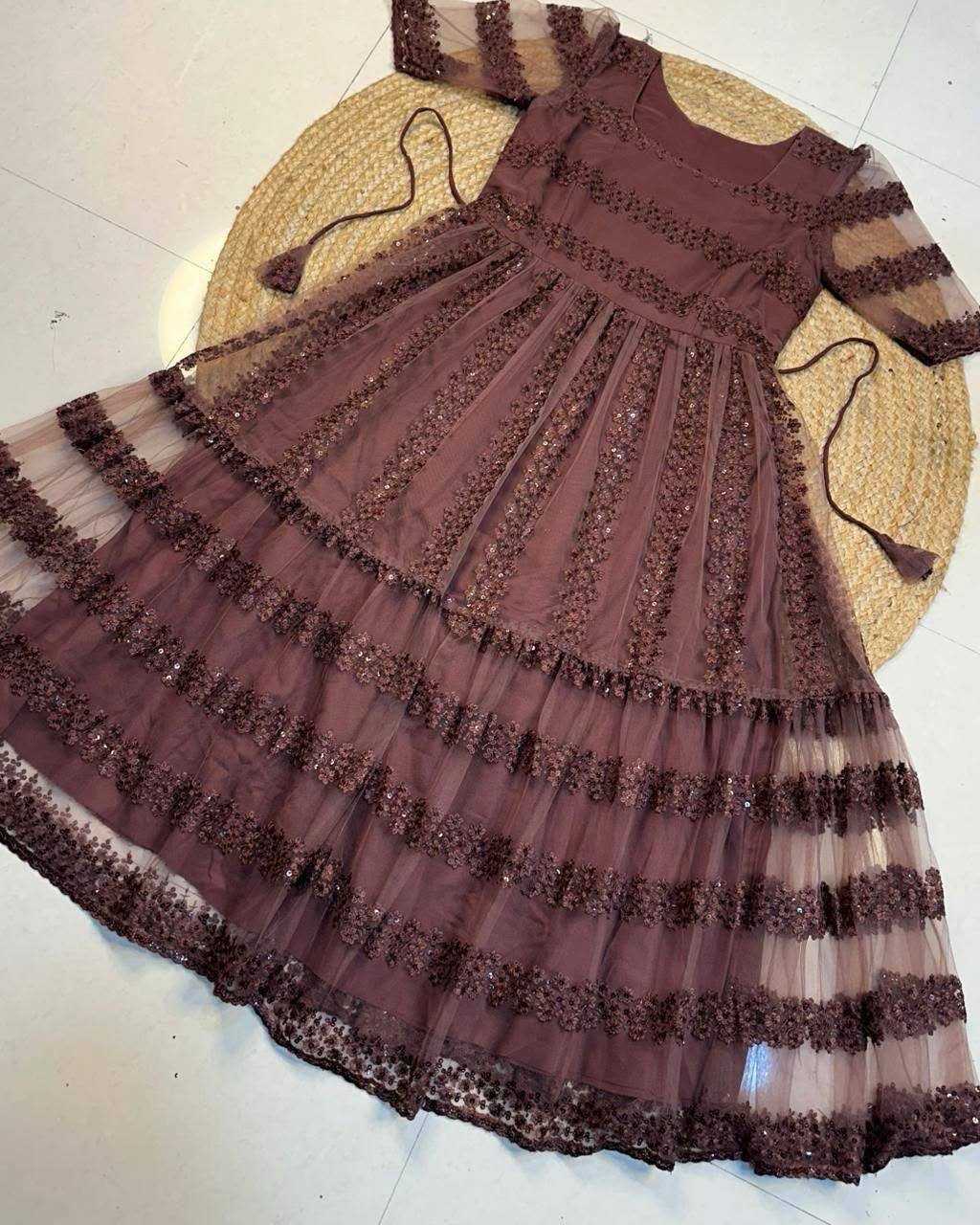 Devahuti Net Embroidery Gown