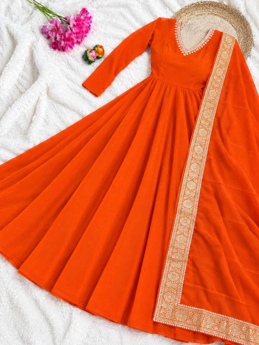 Drishti Rangoli Silk Anarkali Gown