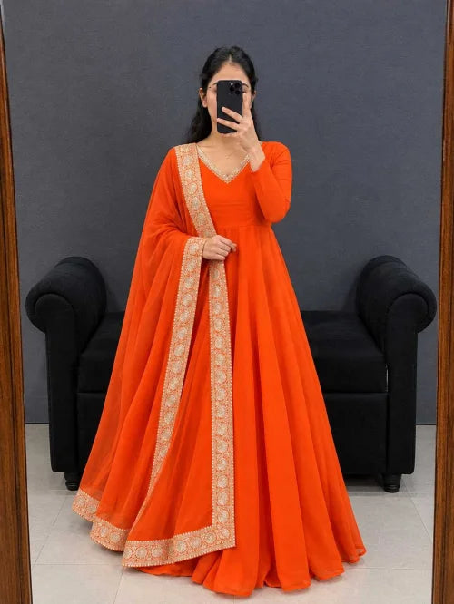 Drishti Rangoli Silk Anarkali Gown