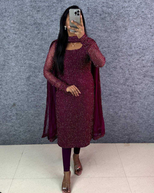 Ekaparna Net Party Wear Kurti