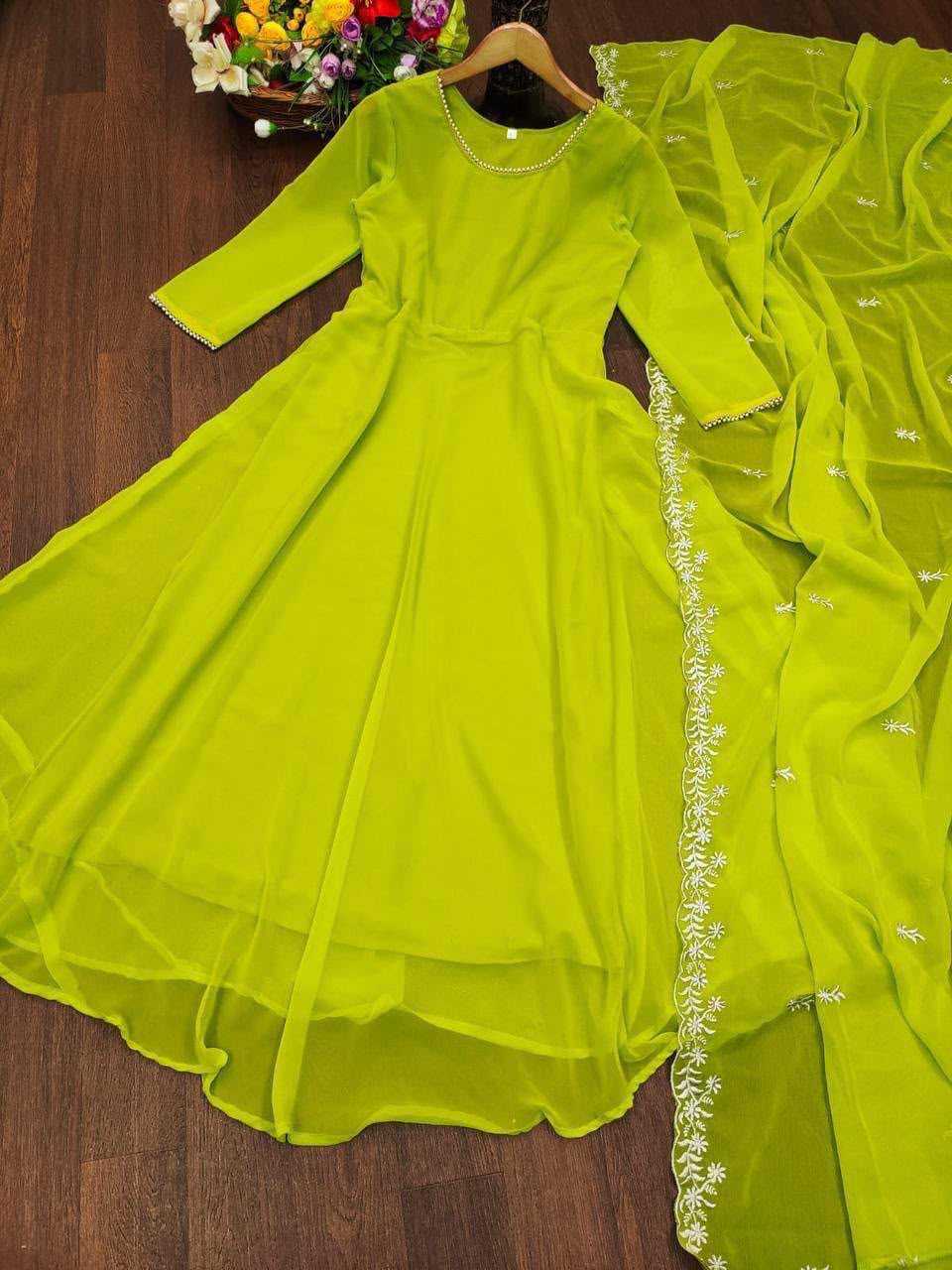 Ekta Faux Georgette Embroidery Gown
