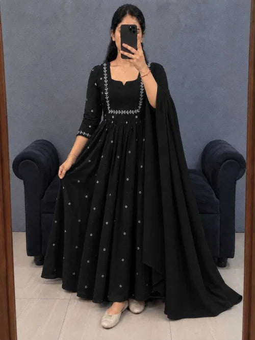 Eshani Soft Silk Anarkali Gown