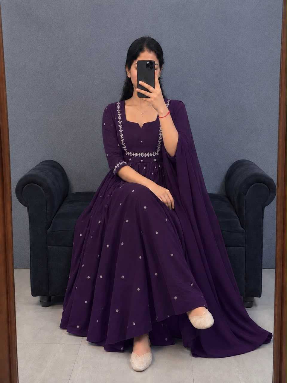 Eshani Soft Silk Anarkali Gown
