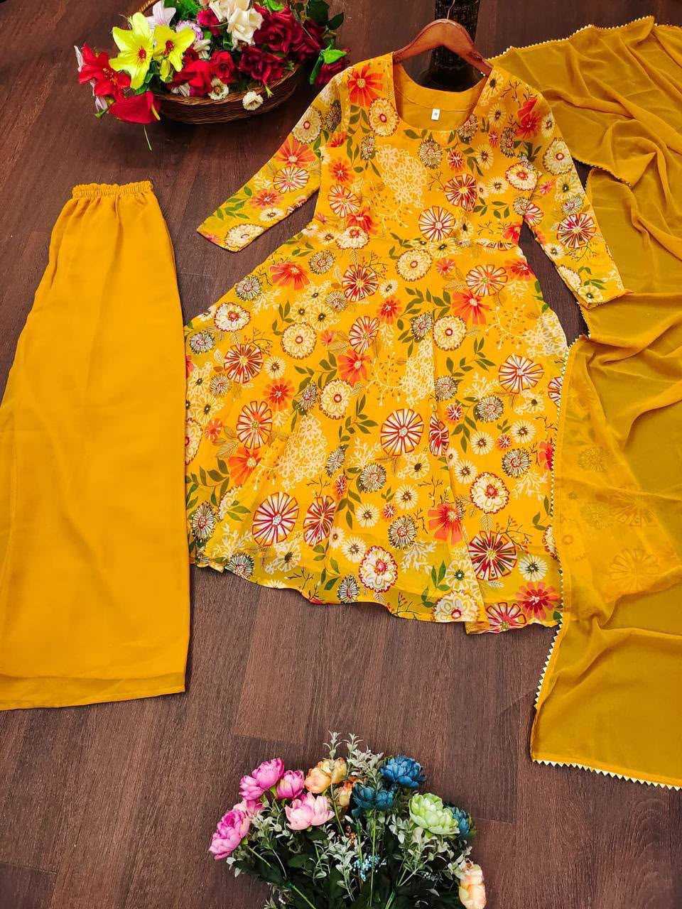 Evani Faux Georgette Printed Suit