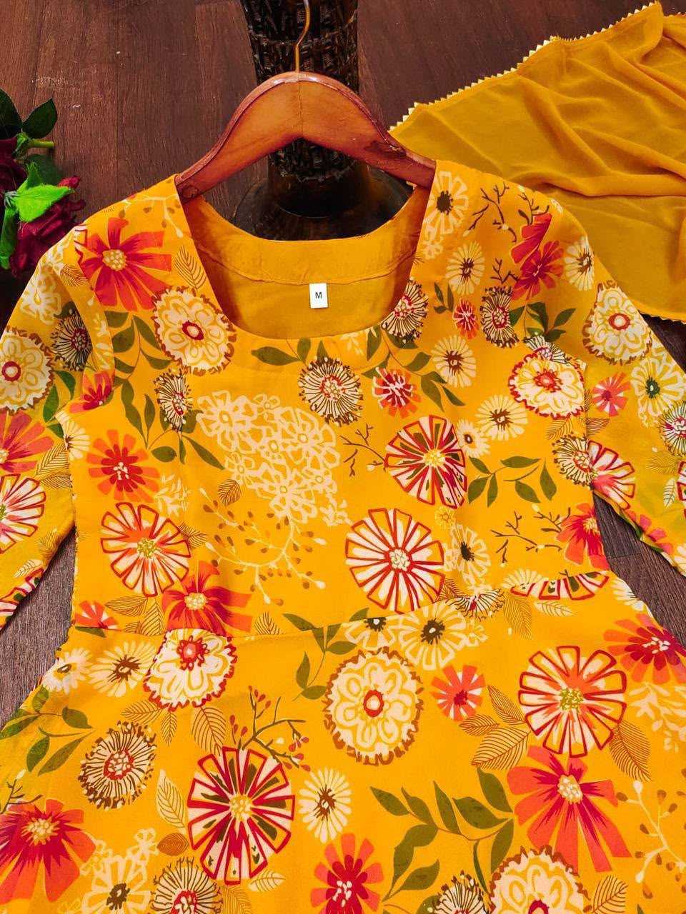 Evani Faux Georgette Printed Suit