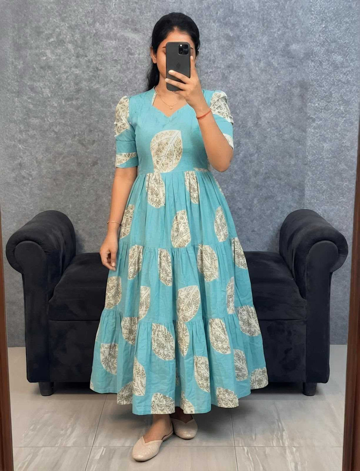 Evani Soft Cotton Printed Gown