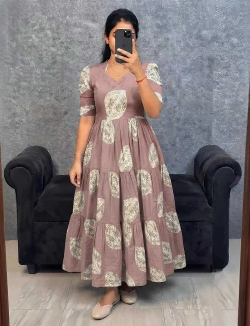 Evani Soft Cotton Printed Gown