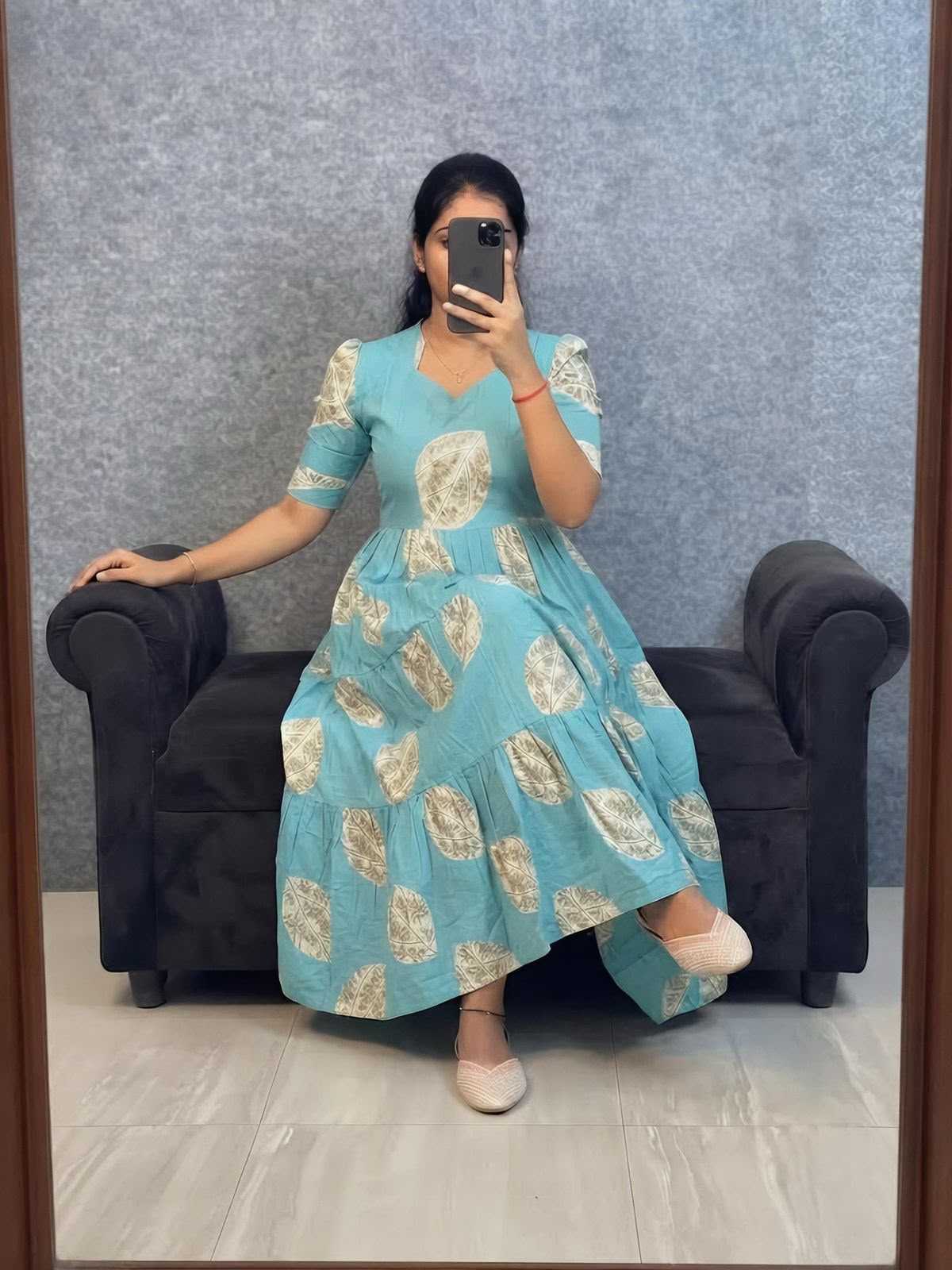 Evani Soft Cotton Printed Gown