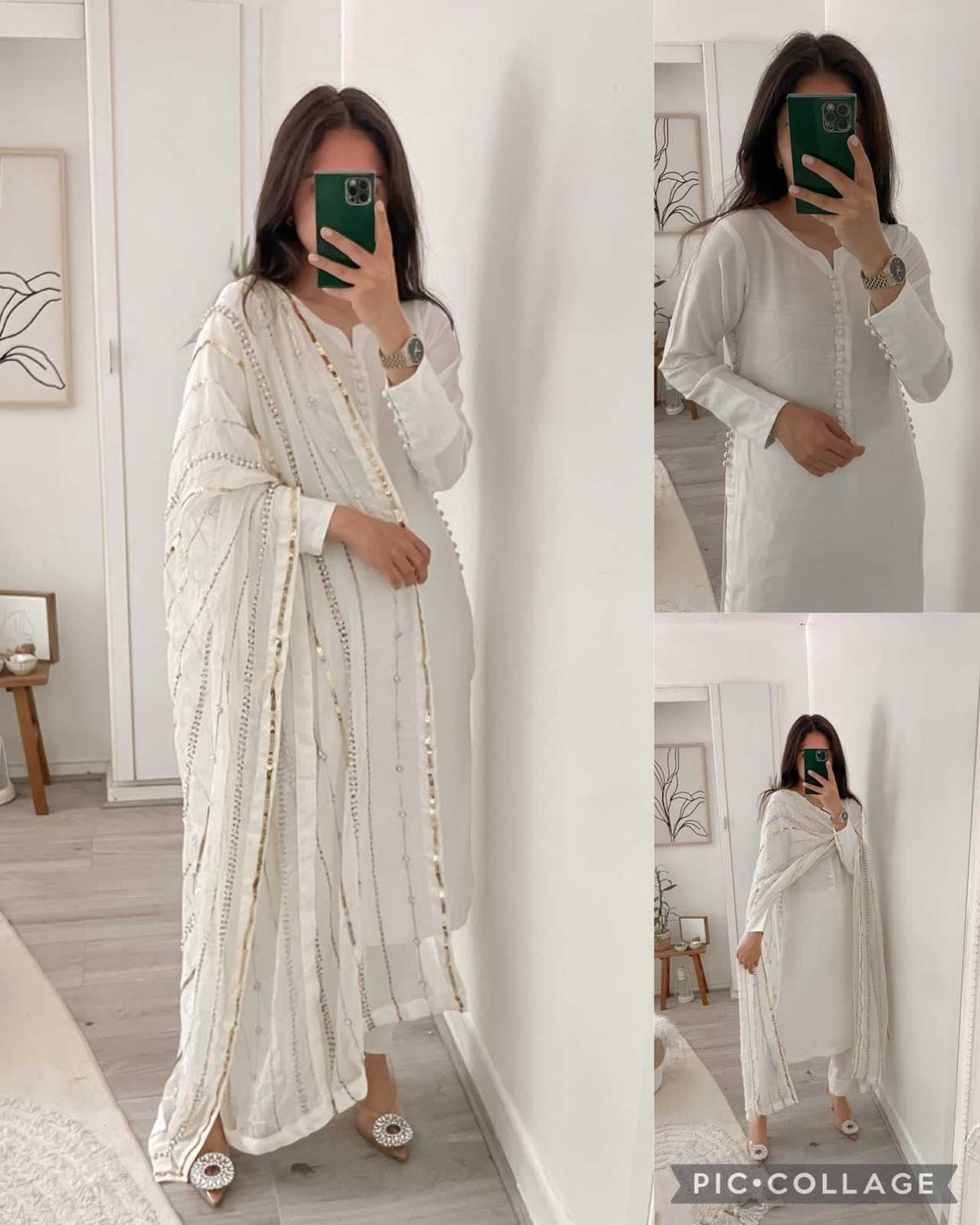Falguni Faux Georgette Embroidery Suit