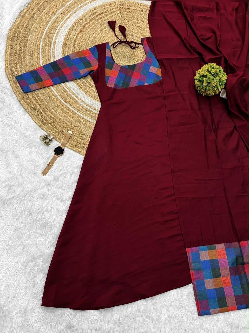 Gauri Premium Roman Silk Anarkali Gown