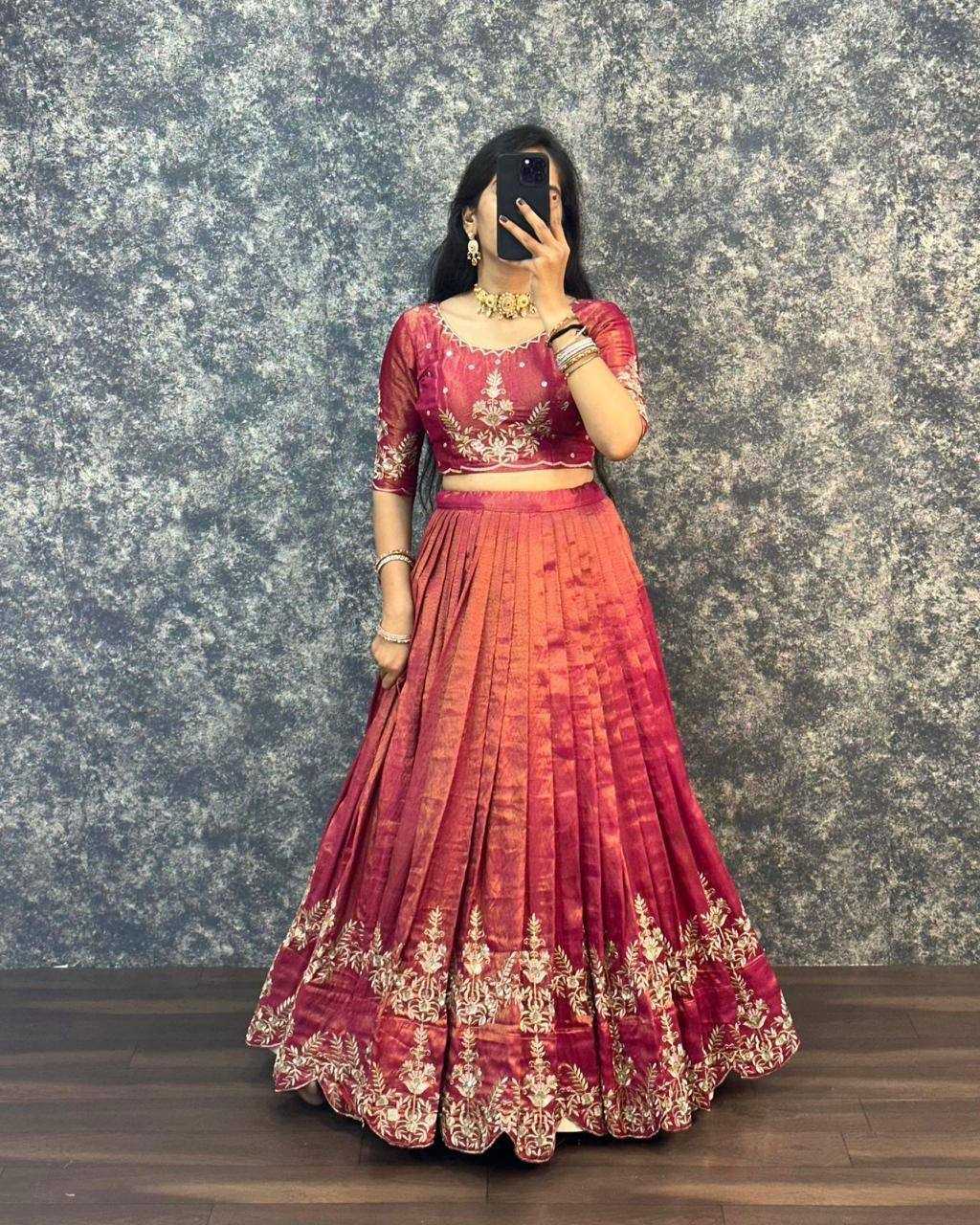 Kaumudi Tissue Fancy Lehenga