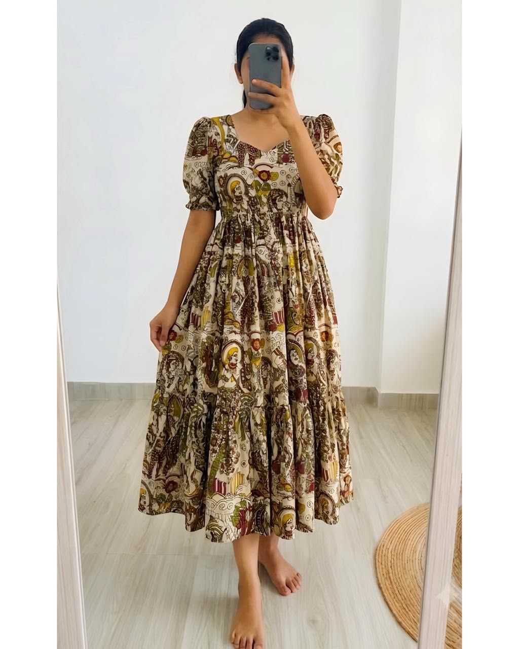 Nitya Muslin Cotton Printed Gown
