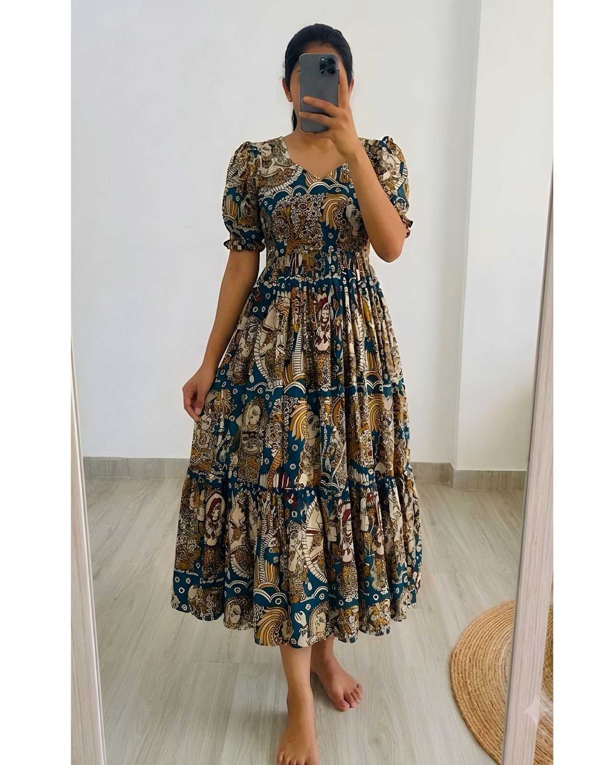 Nitya Muslin Cotton Printed Gown