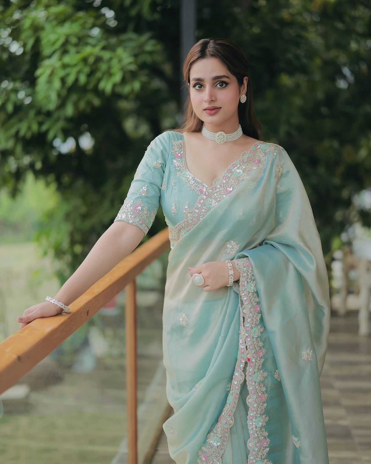 Satin Silk Party Wear Saree