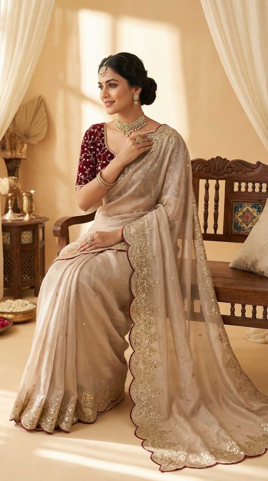 Chiffon Sequence Saree