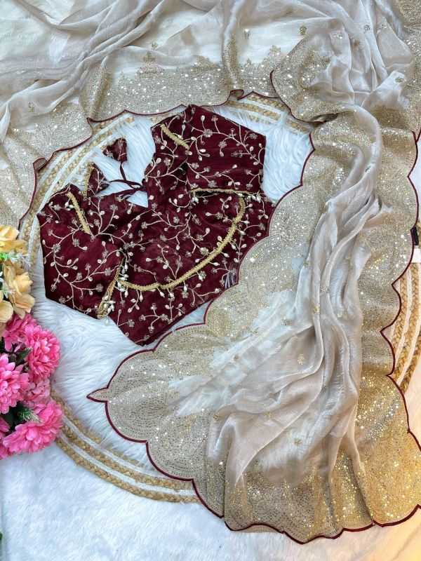 Chiffon Sequence Saree
