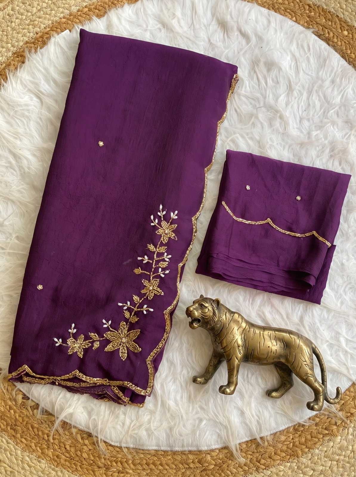 Crush Silk Party Wear Saree