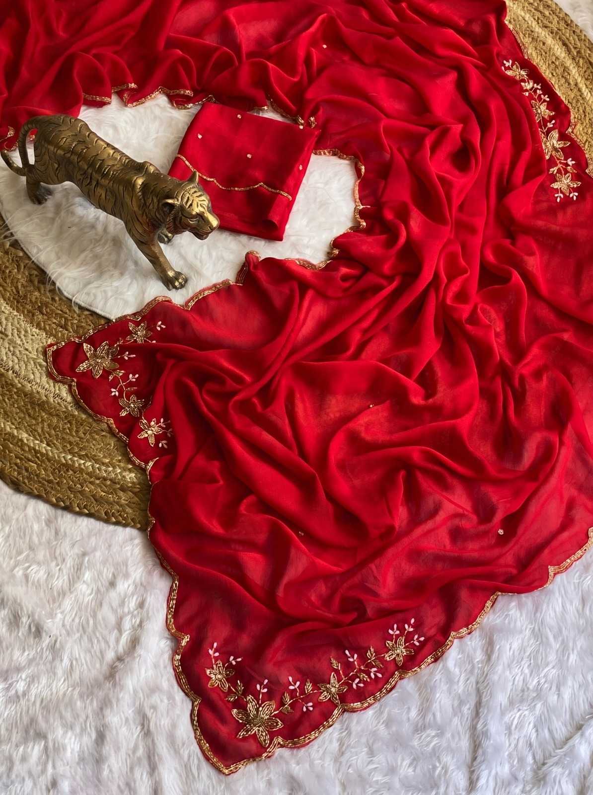 Crush Silk Party Wear Saree