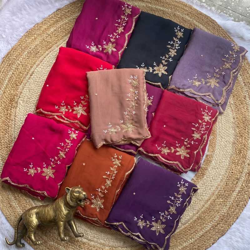 Crush Silk Party Wear Saree