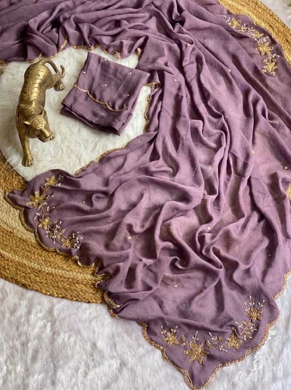 Crush Silk Party Wear Saree