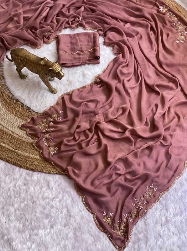 Crush Silk Party Wear Saree