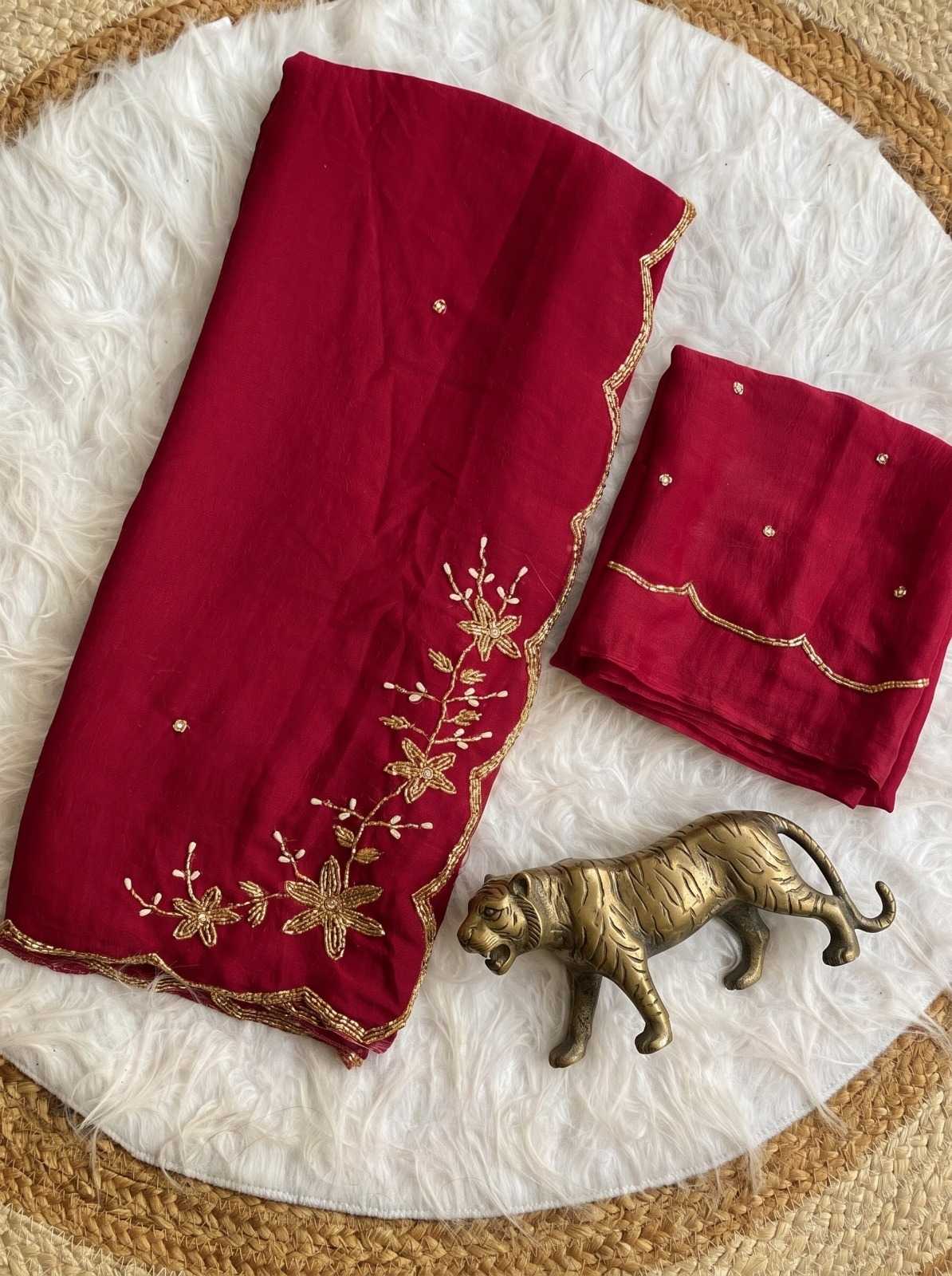 Crush Silk Party Wear Saree