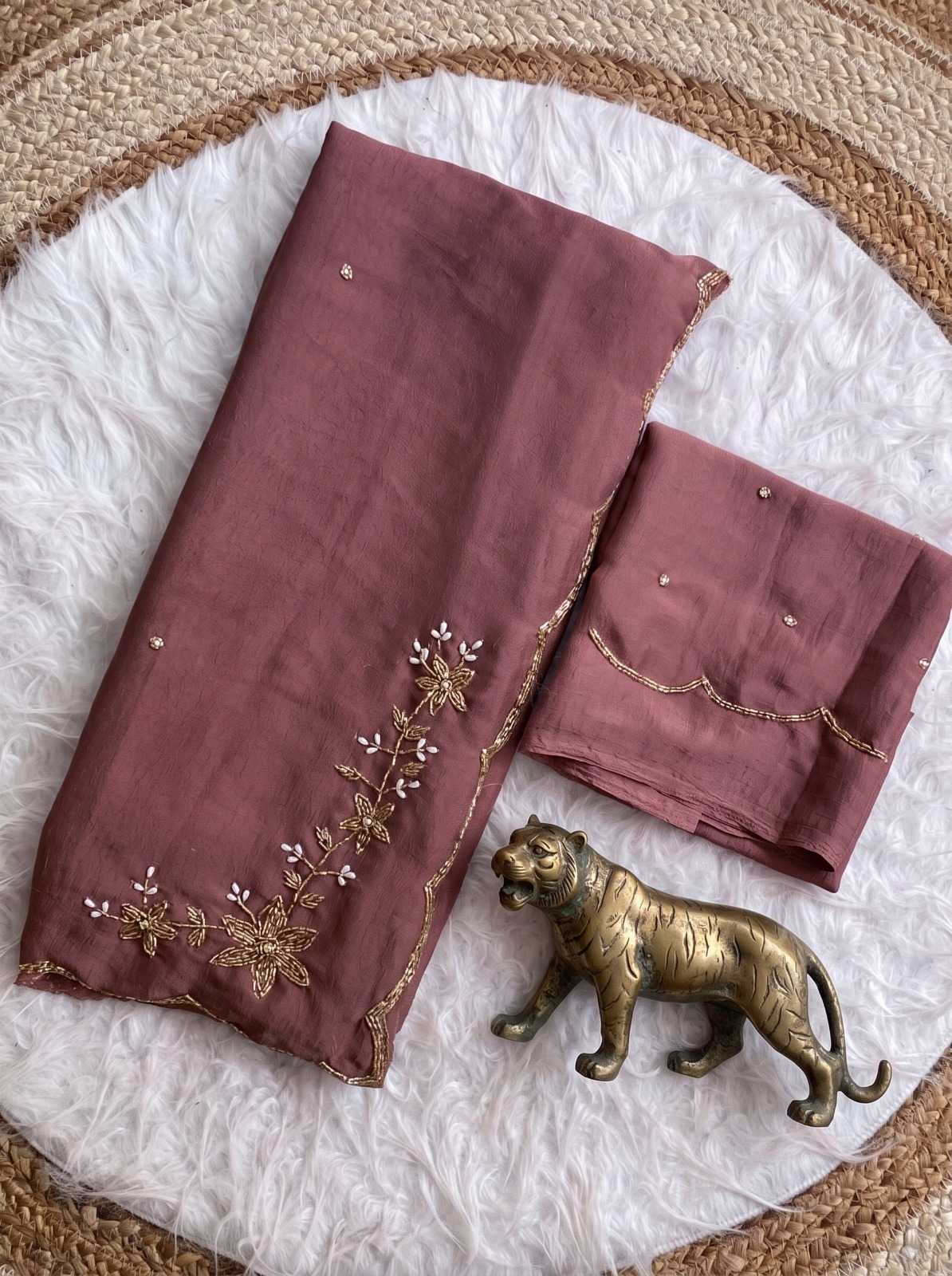 Crush Silk Party Wear Saree