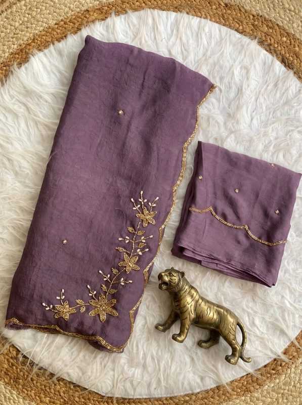 Crush Silk Party Wear Saree