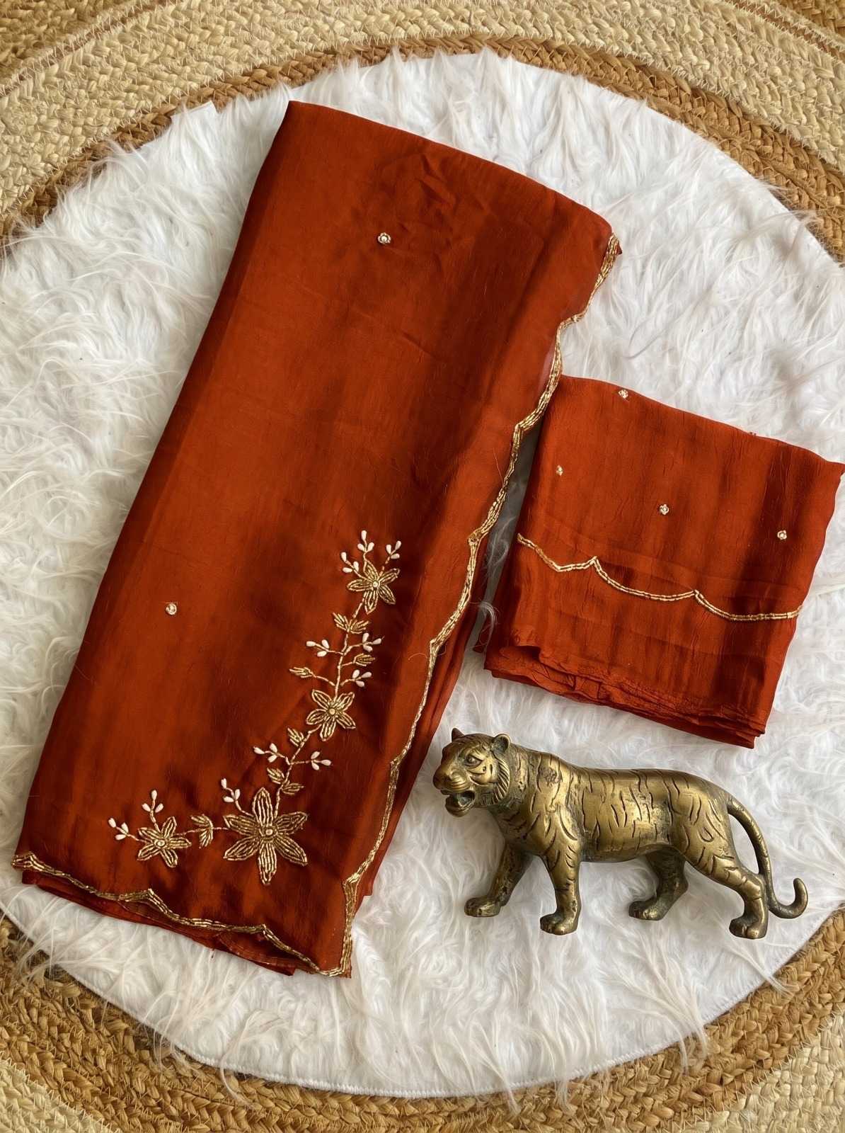 Crush Silk Party Wear Saree