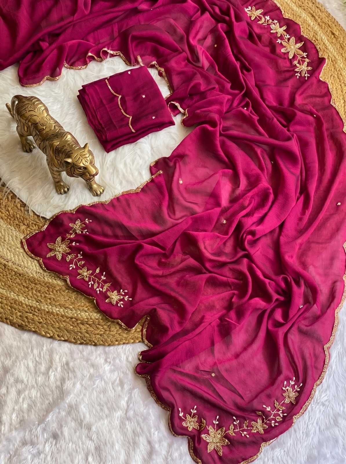 Crush Silk Party Wear Saree