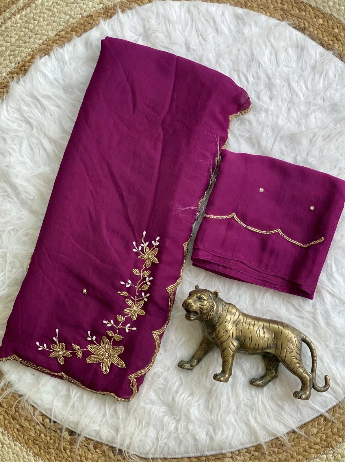 Crush Silk Party Wear Saree