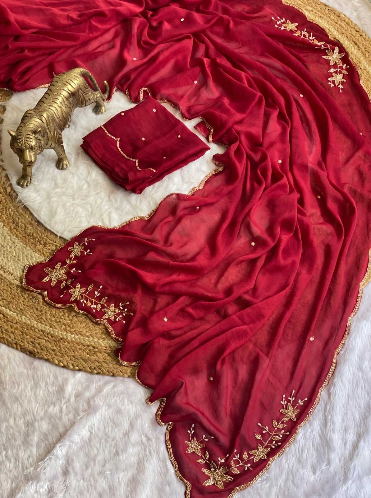 Crush Silk Party Wear Saree