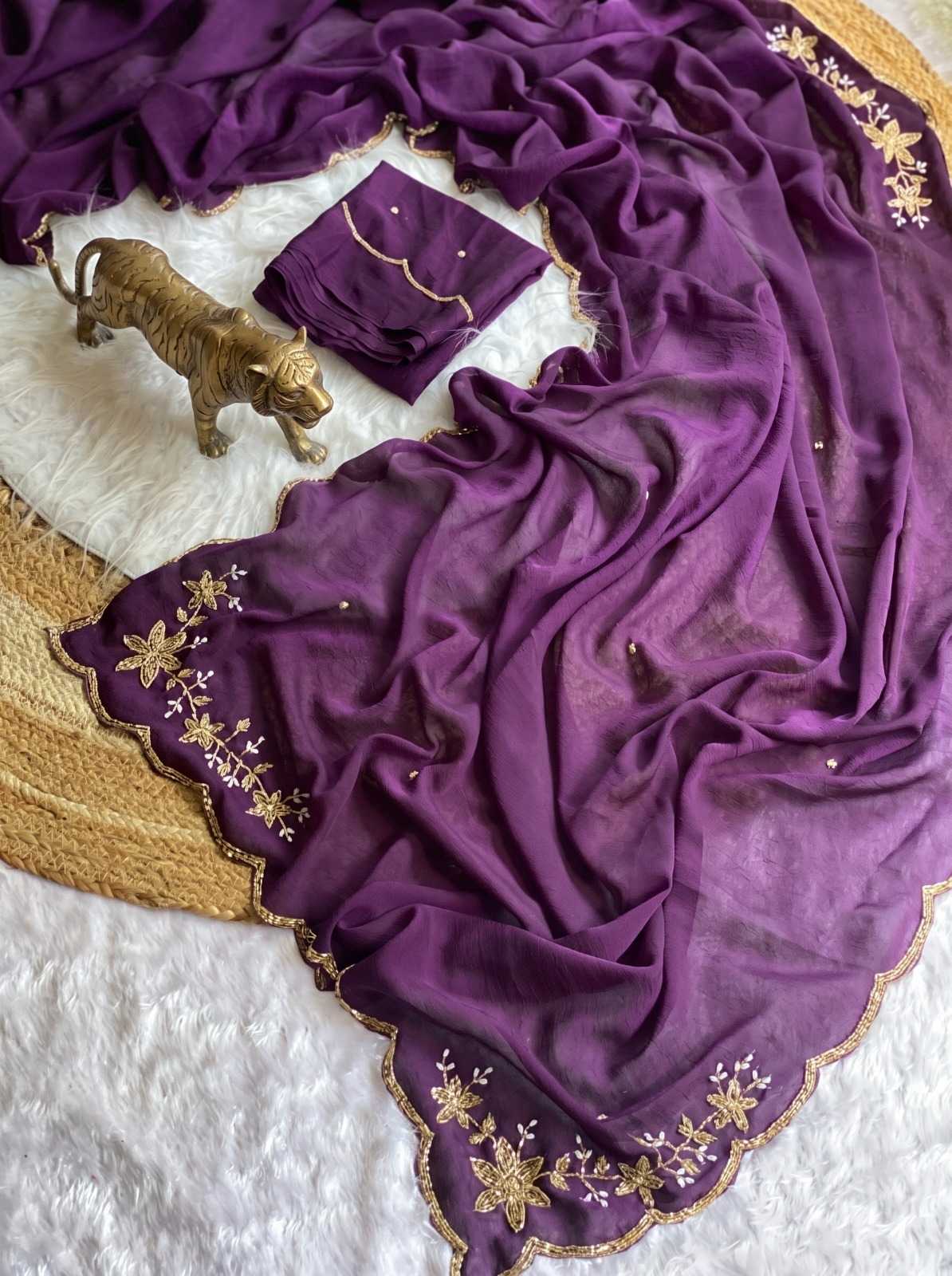 Crush Silk Party Wear Saree