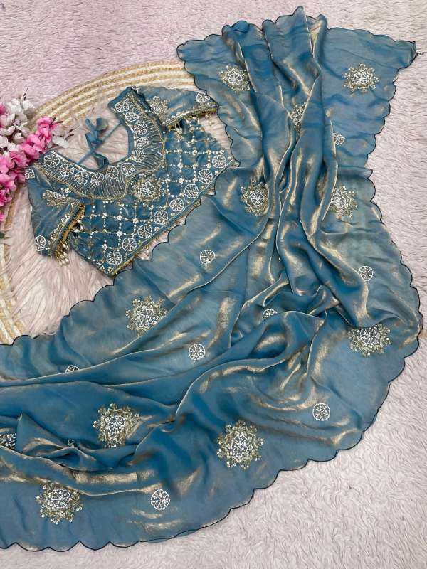 Satin Silk Party Wear Saree