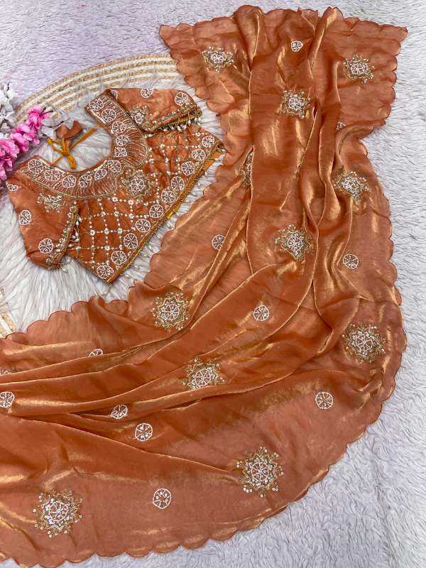 Satin Silk Party Wear Saree