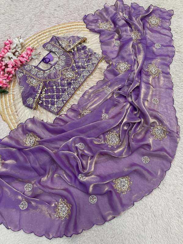 Satin Silk Party Wear Saree