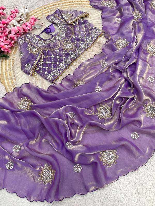 Satin Silk Party Wear Saree