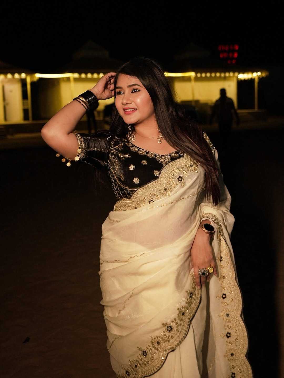 Satin Sequence Saree