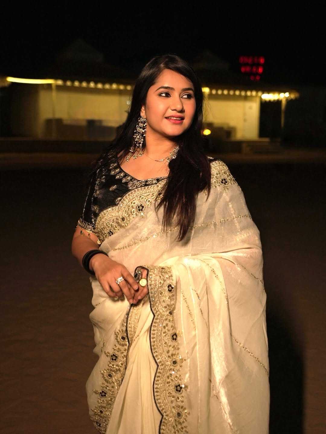 Satin Sequence Saree