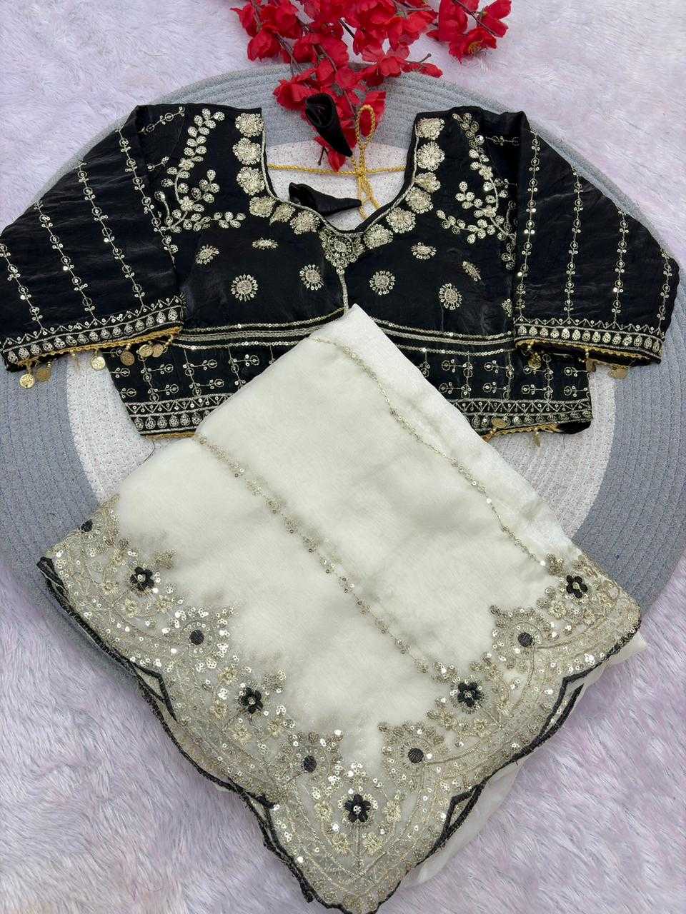 Satin Sequence Saree