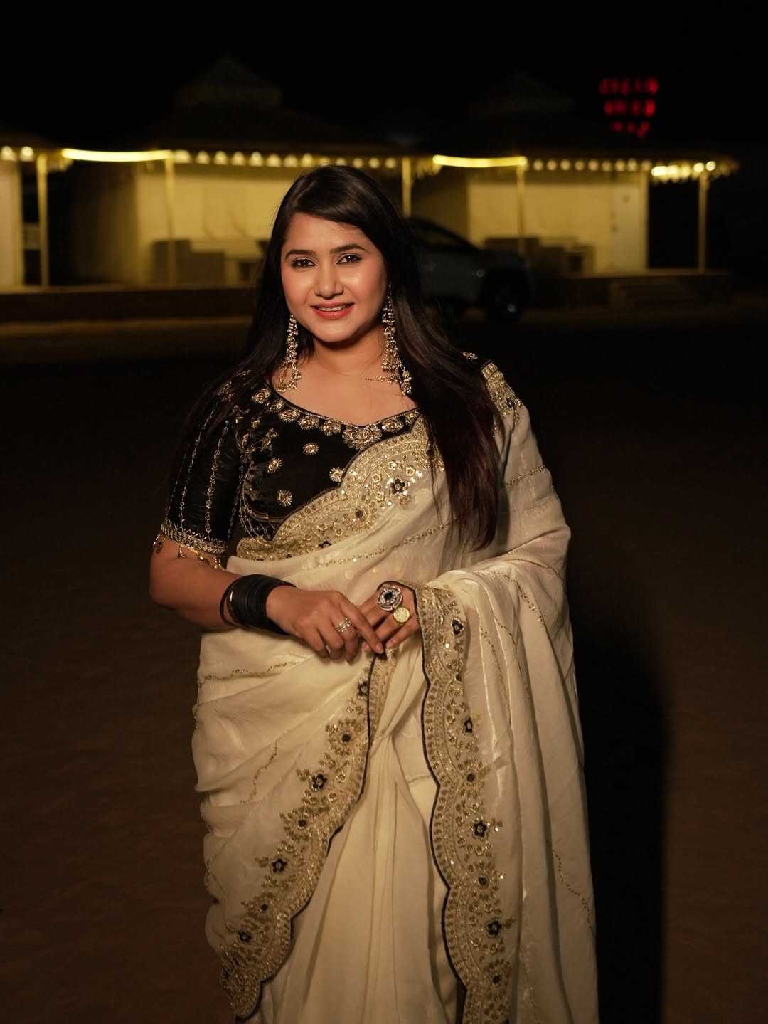 Satin Sequence Saree