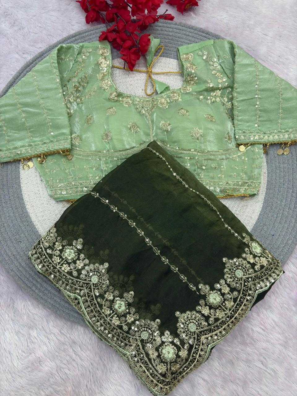 Satin Sequence Saree
