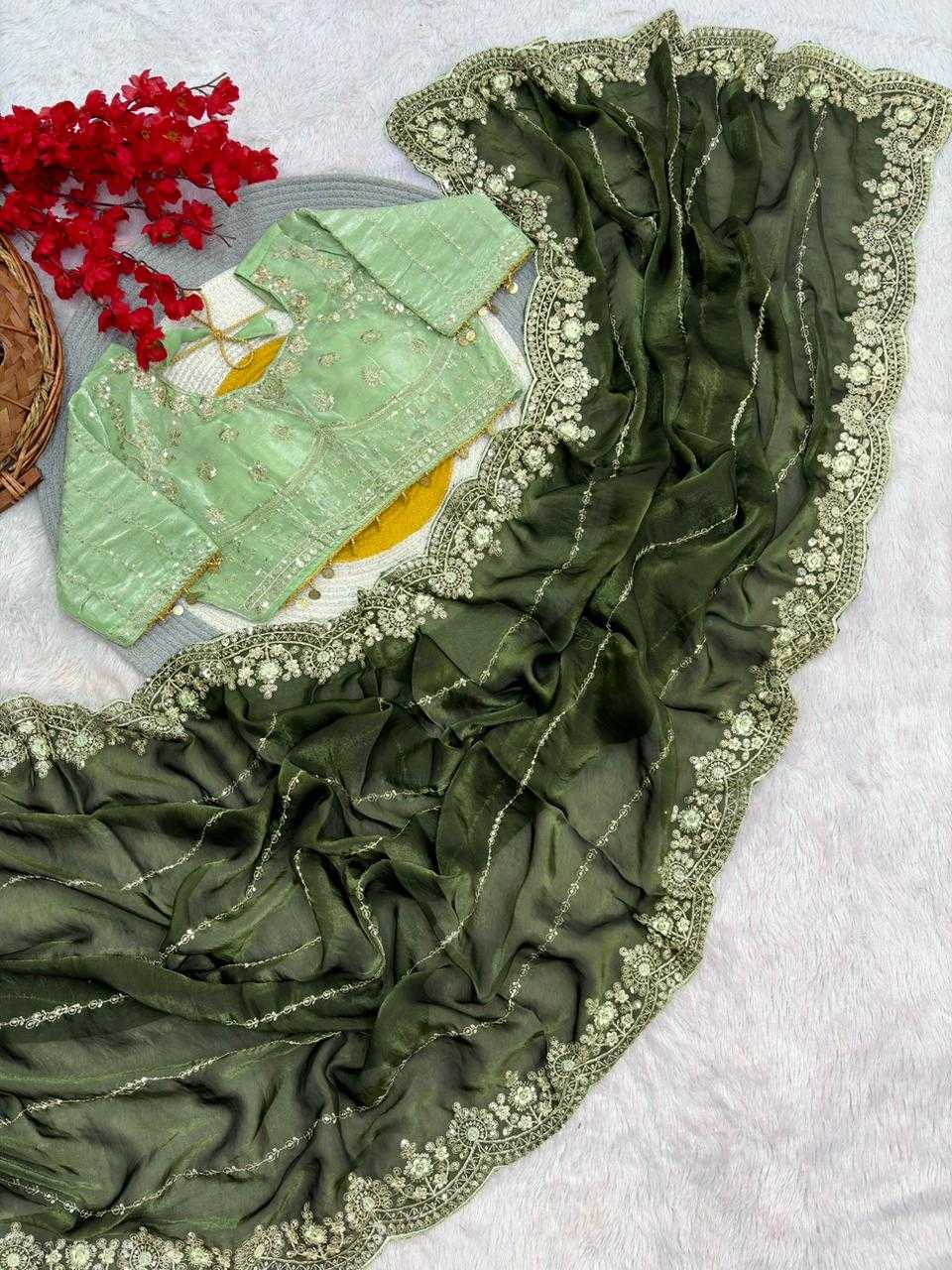 Satin Sequence Saree